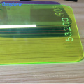 Decorative fluorescent green acrylic polished plastic sheet